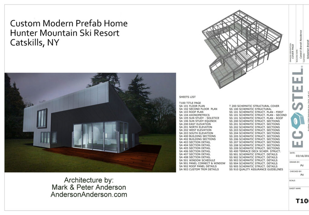 Custom Modern Steel Home Hunter Mountain House